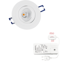 5x Smooth rond wit DTW 3000K-2200K+5x verl met driver