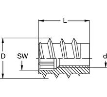 Rampabus SK M10/18,5x20mm met binnenzeskant verzinkt, VE=100