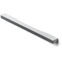 Greep 158x18x10mm mat nikkel glanzend met lak, hartmaten