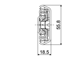 Ladegeleider ULF HD F 500mm, uittrekbaarheid 500mm, VE=5pr