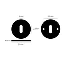 Escutcheon Plate/Traditional Profile/Welders Black