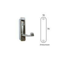 Jashaak mat chroom, scharnierend, 80x20mm, hoogte 13,5mm