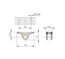 Klepbevestiging voor Kraby/Compact