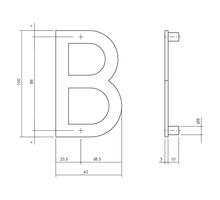 Huisletter B 100mm