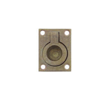 Luikring rechthoekig 41 x 31 mm messing getrommeld