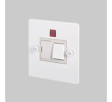 13A Dp Switched Fcu w/ Neon - White - White Interior