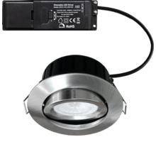 Aosta  kantelbare inb.RVS look  2700K -6W + Triac driver