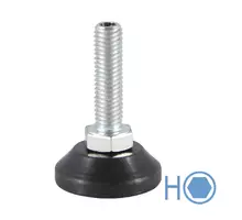 Stelvoet M10x100mm met binnenzeskant m beweegbare kst.voet