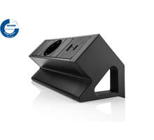 Fellowes power deskup 2.0 zwart 1x USB-A&C 1x220 Schukoplug