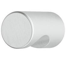 Knop diameter 18mm met uitsparing mat aluminium hoogte 25mm