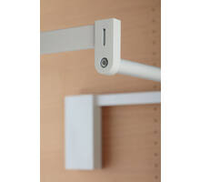Garderobelift met dubbele soft close 750-1100mm wit/wit